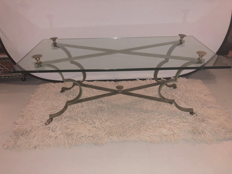 Gilt Brass and Iron Neoclassical Style Low or Coffee Table