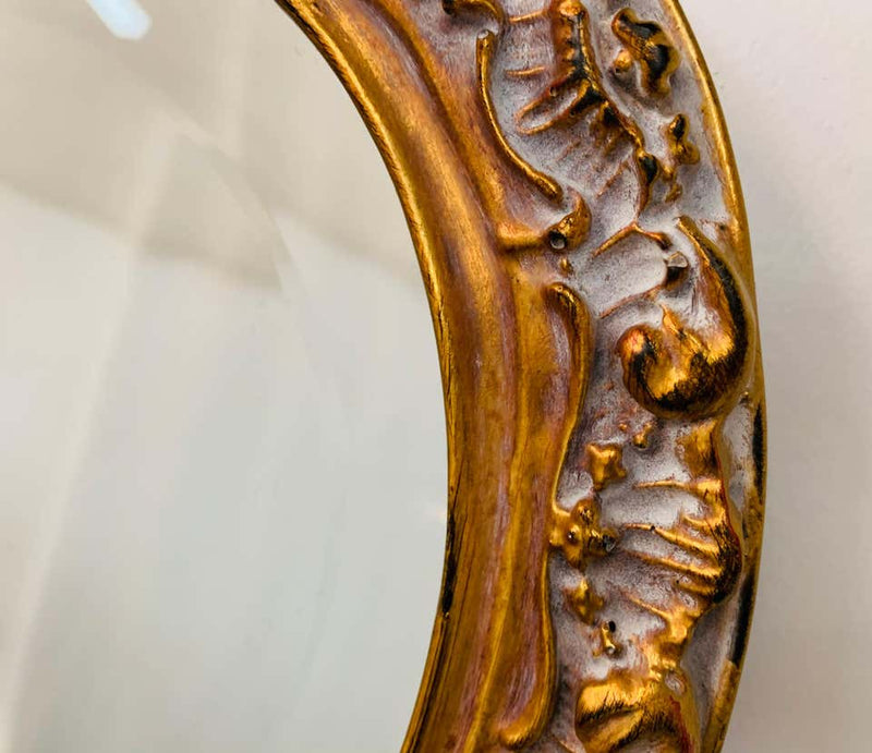 French Baroque Style Gilt Wood Carved Mirror