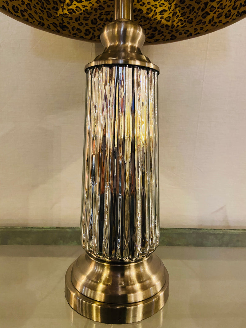 A Mercury Modern Lamp with Custom Shades