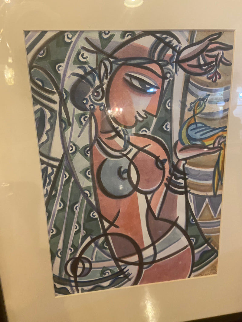 A Group of Three Picasso Style Prints, Framed and Matted