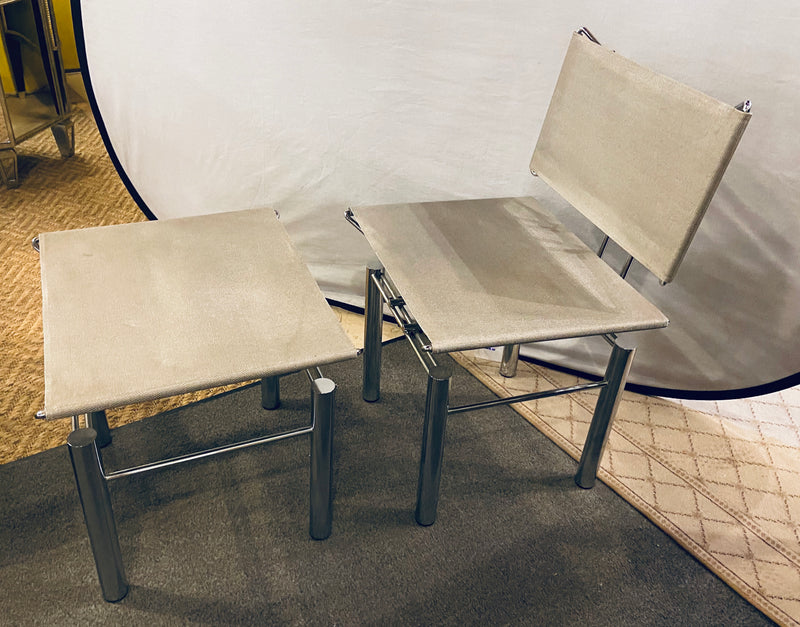 Modern Hans-Ullrich Bitsch Series 8600 Chair and Ottoman