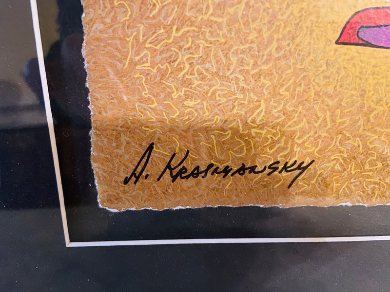 Gold Framed Anatole Krasnyansky Serigraph