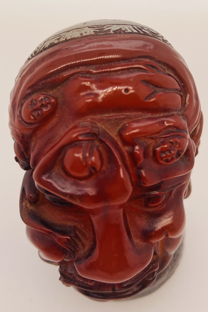 Antique Chinese Erotic Figural Amber Stamp Seal