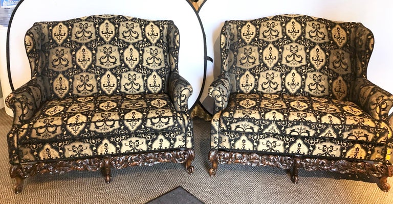 19th / Early 20th Century Settees / Canapes Rococo Style in Fine Fabric