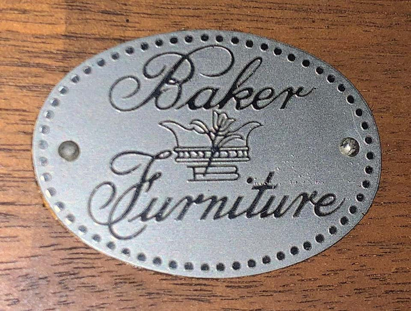 Georgian Style Baker Furniture Company Gate Leg Diminutive End Table, Burl Wood