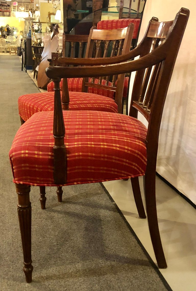 Set of Seven Late 19th Early 20th Century Georgian Style Dining Chairs