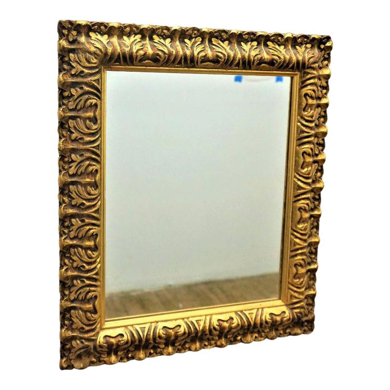 Mid-Century Carved Gilded Gold Wall Mirror