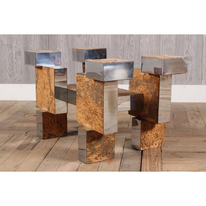 Paul Evans Style Mid-Century Modern Cityscape Coffee Table